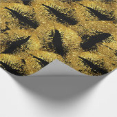 Gold Glitzer Lips #2 Geschenkpapier (Ecke)