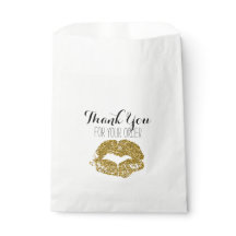 Gold Glitzer Lips Danke Bag