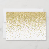 Gold Glitzer Little Star Baby Dusche Einladung (Rückseite)