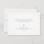 Gold Glitzer-Logo Dankeskarte (Rückseite)