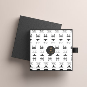 Gold Glitzer Logo Lingerie Boutique Vielen Dank Runder Aufkleber