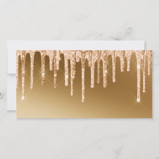 Gold Glitzer Logo-Script-Geschenkgutschein (Rückseite)