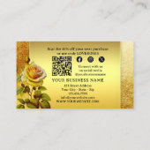 Gold Glitzer Logo Vielen Dank für Ihre Bestellung Visitenkarte (Rückseite)