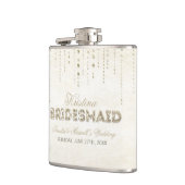 Gold Glitzer Look Bridesmaid Flask Flachmann (Links)