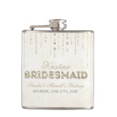 Gold Glitzer Look Bridesmaid Flask Flachmann (Vorderseite)
