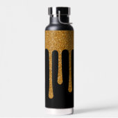 Gold Glitzer Look Drilling-Tropfen Trinkflasche (Links)