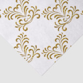 Gold Glitzer Look Elegantes Muster Seidenpapier (Detail)