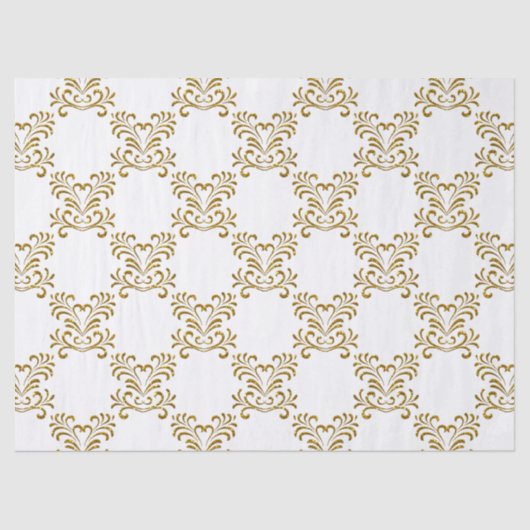 Gold Glitzer Look Elegantes Muster Seidenpapier (Vorderseite)