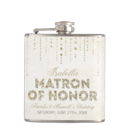 Gold Glitzer Look Matron of Honorar Flask Flachmann