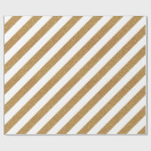 Gold Glitzer Look Striping Geschenkwrap Geschenkpapier (Flach)