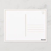 Gold Glitzer Look Vielen Dank Postkarte (Rückseite)