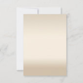 Gold Glitzer Look Wedding RSVP Cards Karte (Rückseite)