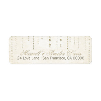 Gold Glitzer Look Wedeladressen Labels