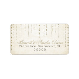 Gold Glitzer Look Wedeladressen Labels Adressaufkleber