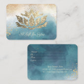 Gold Glitzer Lotus, Confetti, Paint Splash Rabattkarte (Vorne/Hinten)