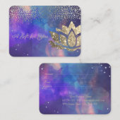 Gold Glitzer Lotus, Confetti, Wasserfarbenpflücke Rabattkarte (Vorne/Hinten)