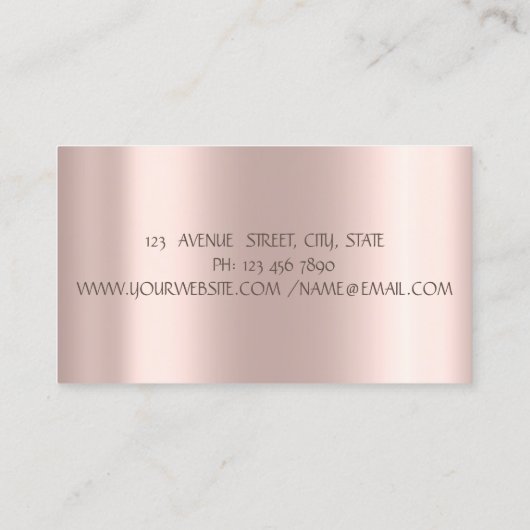 Gold Glitzer Lotus Farbenfrohe holografische Tinte Visitenkarte (Rückseite)