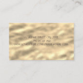 Gold Glitzer Lotus Holographic Ink Beauty Salon Visitenkarte (Rückseite)