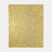 Gold Glitzer, luxuriös, glänzend. Fleecedecke (Vorderseite)