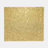 Gold Glitzer, luxuriös, glänzend. Fleecedecke (Vorderseite (Horizontal))