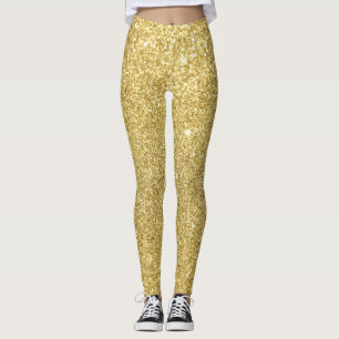 Gold Glitzer, luxuriös, glänzend. Leggings