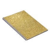 Gold Glitzer, luxuriös, glänzend. Notizblock (Rechte Seite)