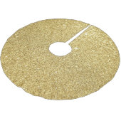 Gold Glitzer, luxuriös, glänzend. Polyester Weihnachtsbaumdecke (Schrägansicht)