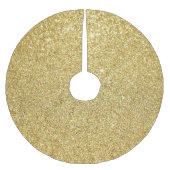 Gold Glitzer, luxuriös, glänzend. Polyester Weihnachtsbaumdecke (Vorderseite)