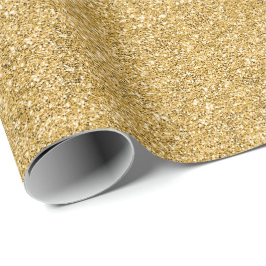 Gold Glitzer Luxury Sparkle Tinsel Geschenkpapier (Rolleneckpunkt)
