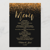 Gold Glitzer Luxus Flat Menu Card Menükarte (Vorderseite)