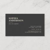 Gold Glitzer Luxus Modernes Minimalistisches Monog Visitenkarte (Rückseite)