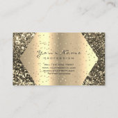 Gold Glitzer Makeup Artist Lash Brow Champaigne Visitenkarte (Rückseite)