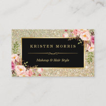 Gold Glitzer Makeup Artist Salon Blumenstrauß