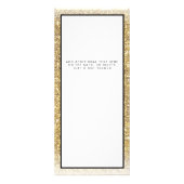 Gold Glitzer Makeup Artist Salon Rack Card Werbekarte (Hinten)