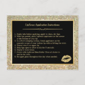 Gold Glitzer Makeup Lips Hinweise Postkarte (Vorderseite)