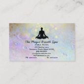 *~* Gold Glitzer Man Yoga Meditation Achtsamkeit Visitenkarte (Rückseite)