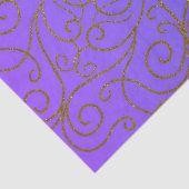 Gold Glitzer Mandala auf Lila bis blauen Hintergru Seidenpapier (Detail)