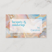 Gold Glitzer Marble Art Muster Scannable QR Code Visitenkarte (Vorderseite)