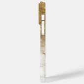 Gold Glitzer Marble Ombre Monogram Case-Mate iPhone Hülle (Rückseite / Links)