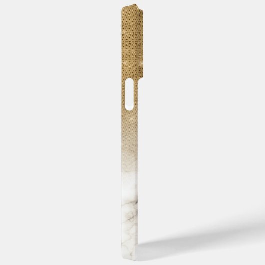 Gold Glitzer Marble Ombre Monogram Case-Mate iPhone Hülle (Rückseite / Rechts)