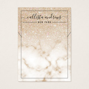 Gold Glitzer Marble Ombre Necklace Display Card