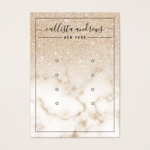 Gold Glitzer Marble Ombre Ohrringe Display Card