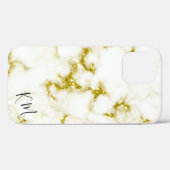 Gold Glitzer Marble Personalisiert Case-Mate iPhone Hülle (Rückseite (Horizontal))