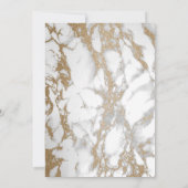 Gold Glitzer Marble Script Foto Graduation Party Einladung (Rückseite)