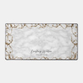 Gold Glitzer Marmor Elegantes Muster - Firmenname Schreibtischunterlage (Vorderseite)