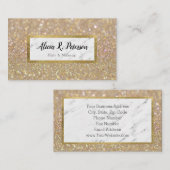 Gold Glitzer Marmor Makeup Artist Hair Visitenkarte (Vorne/Hinten)