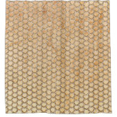 Gold Glitzer Marmor Mermaid Scales Muster Duschvorhang (Vorderseite)