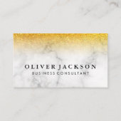 Gold Glitzer | Marmor Visitenkarte (Vorderseite)