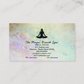 *~ Gold Glitzer Meditation Yoga Visitenkarte (Rückseite)