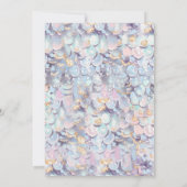 Gold Glitzer Meerjungfrau Schwanz ONEder Sea Gebur Einladung (Rückseite)